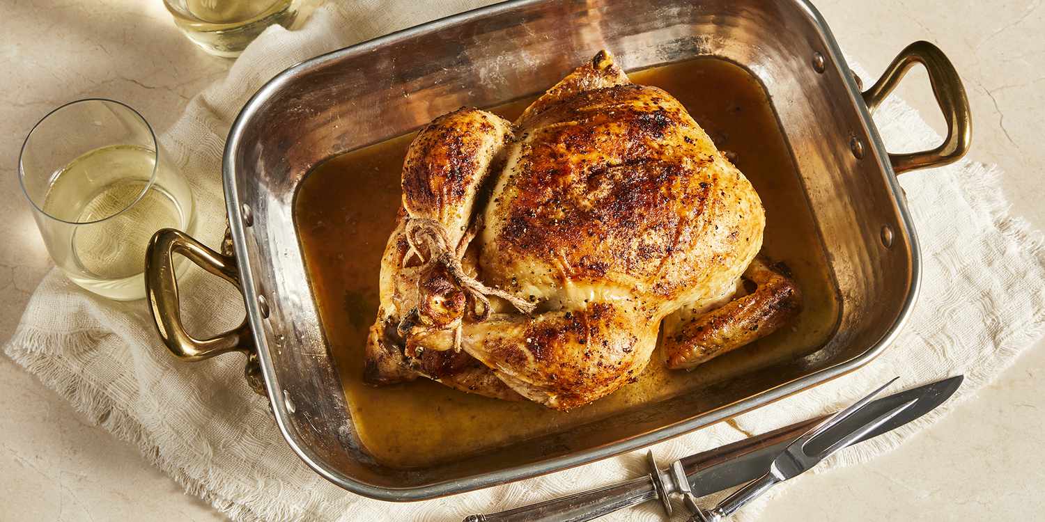 Easy Roast Chicken: Juicy Meat and Veggies, No Roasting Pan Needed